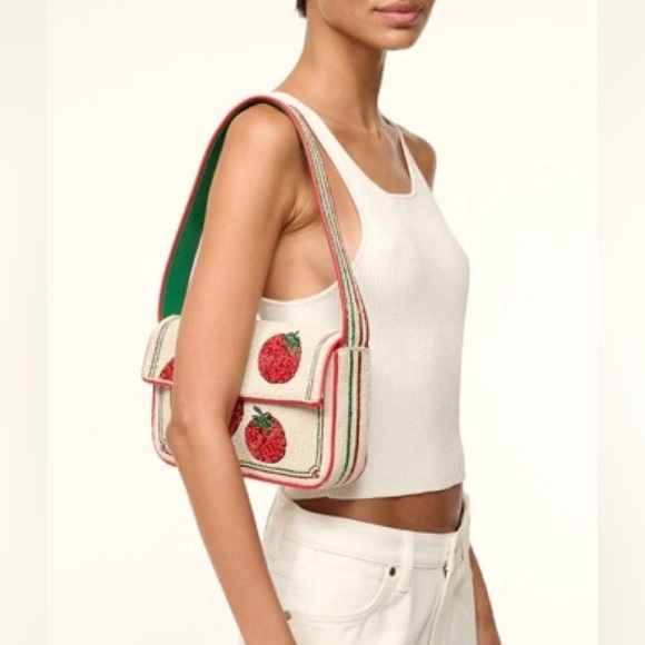 🌺🎉HP🎉🌺 NWT Staud Tommy Shoulder Bag Tomato - Picture 13 of 16